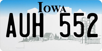 IA license plate AUH552