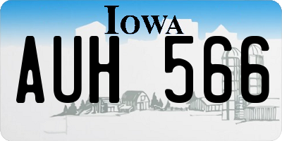 IA license plate AUH566