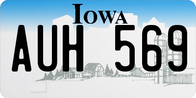 IA license plate AUH569