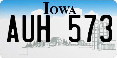 IA license plate AUH573