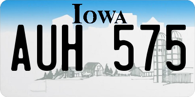 IA license plate AUH575