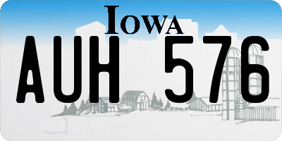 IA license plate AUH576