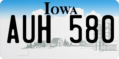 IA license plate AUH580
