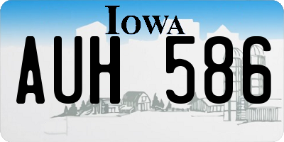 IA license plate AUH586