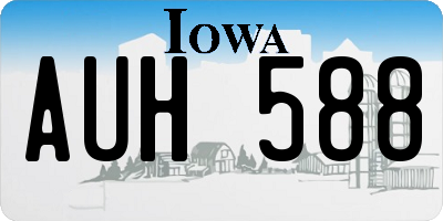 IA license plate AUH588