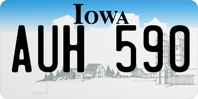IA license plate AUH590