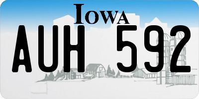 IA license plate AUH592