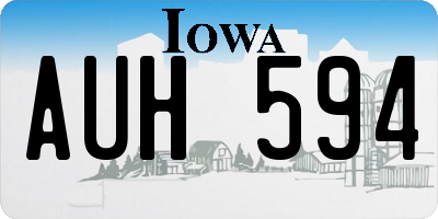 IA license plate AUH594