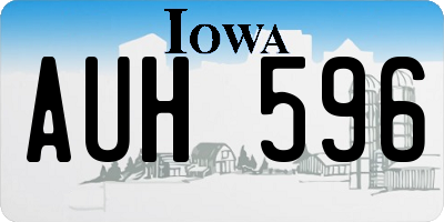 IA license plate AUH596