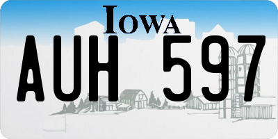IA license plate AUH597