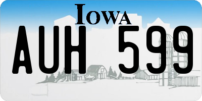 IA license plate AUH599