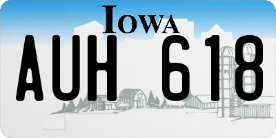 IA license plate AUH618