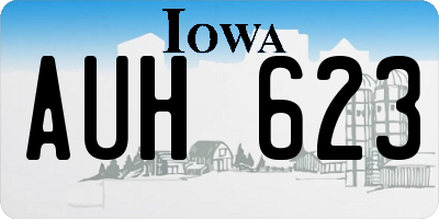 IA license plate AUH623
