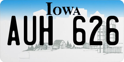 IA license plate AUH626