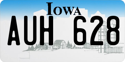 IA license plate AUH628