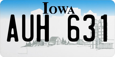 IA license plate AUH631