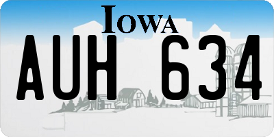 IA license plate AUH634