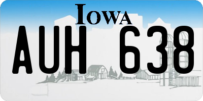 IA license plate AUH638