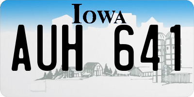 IA license plate AUH641