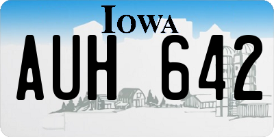 IA license plate AUH642