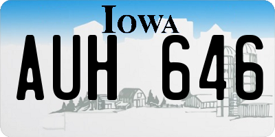 IA license plate AUH646