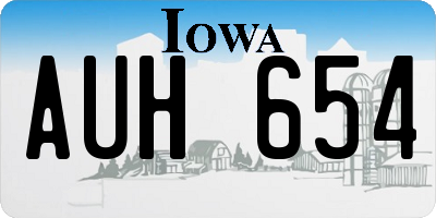 IA license plate AUH654