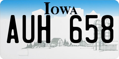 IA license plate AUH658