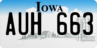 IA license plate AUH663