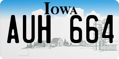 IA license plate AUH664