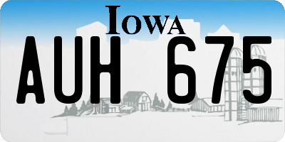 IA license plate AUH675