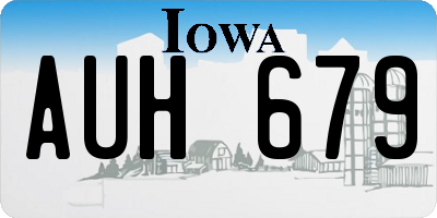 IA license plate AUH679
