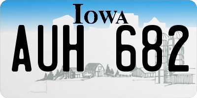 IA license plate AUH682