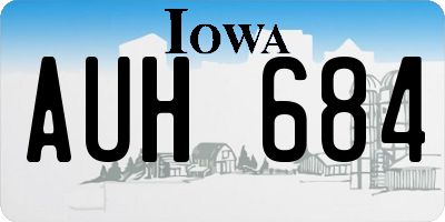 IA license plate AUH684