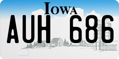 IA license plate AUH686