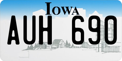 IA license plate AUH690