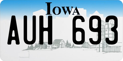 IA license plate AUH693