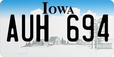 IA license plate AUH694