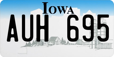 IA license plate AUH695