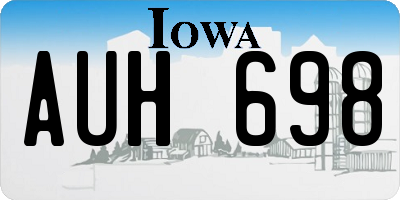 IA license plate AUH698