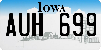 IA license plate AUH699