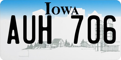 IA license plate AUH706
