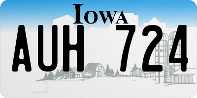 IA license plate AUH724