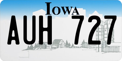 IA license plate AUH727