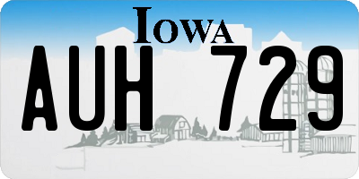 IA license plate AUH729