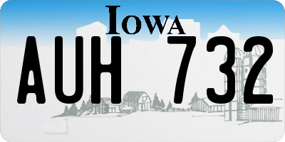 IA license plate AUH732
