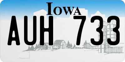 IA license plate AUH733