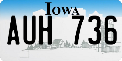 IA license plate AUH736