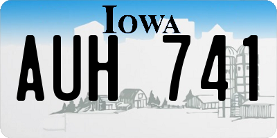 IA license plate AUH741