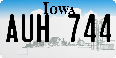 IA license plate AUH744