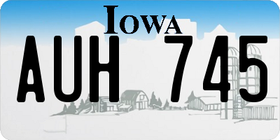 IA license plate AUH745